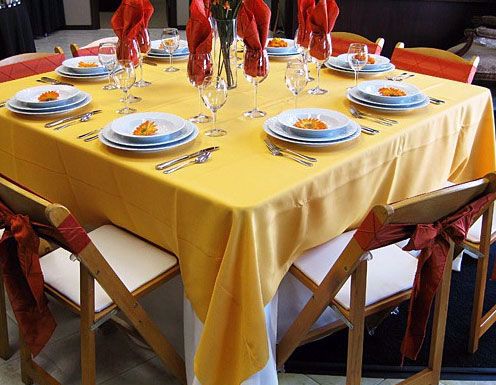 Basic Polyester Square Table Cloth - 100% Polyester