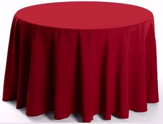 Spun Ploy Round Tablecloth 64"R and 74"R 
