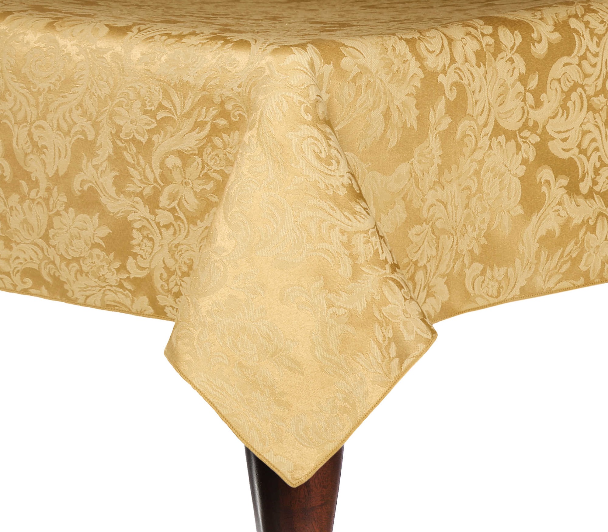  Miranda Damask Square Tablecloth - 50% Cotton / 50% Polyester
