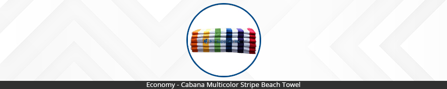 Economy Cabana Multicolor Stripe Beach Towel