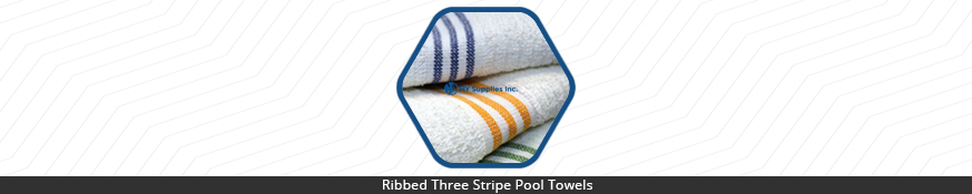 Ribbed Three Stripe Pool Towels