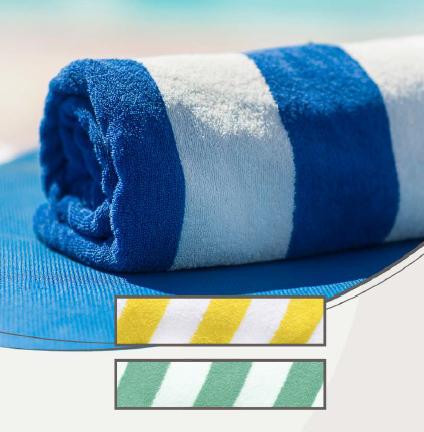 2 x 2 Cabana Stripe Pool Towel